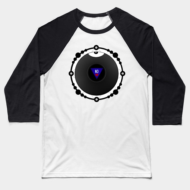 No ❤️ Magic 8 Ball Answer Baseball T-Shirt by Punderstandable